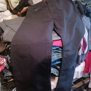 Hurley Kids Black Pinstripe Casual Pants